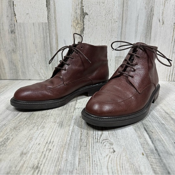 Eddie Bauer Brown Leather Lace-Up Ankle Boots #1330 - Picture 4 of 13